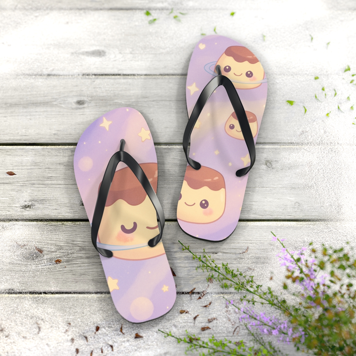 Lavender Planet Pudding Parade soft sole flip flops