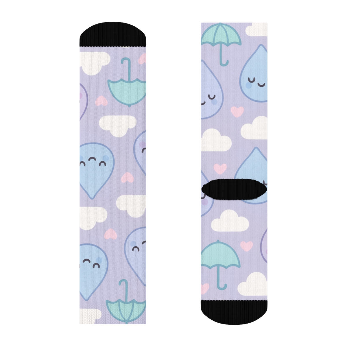 Lavender Raindrop Pals Pattern warm winter socks