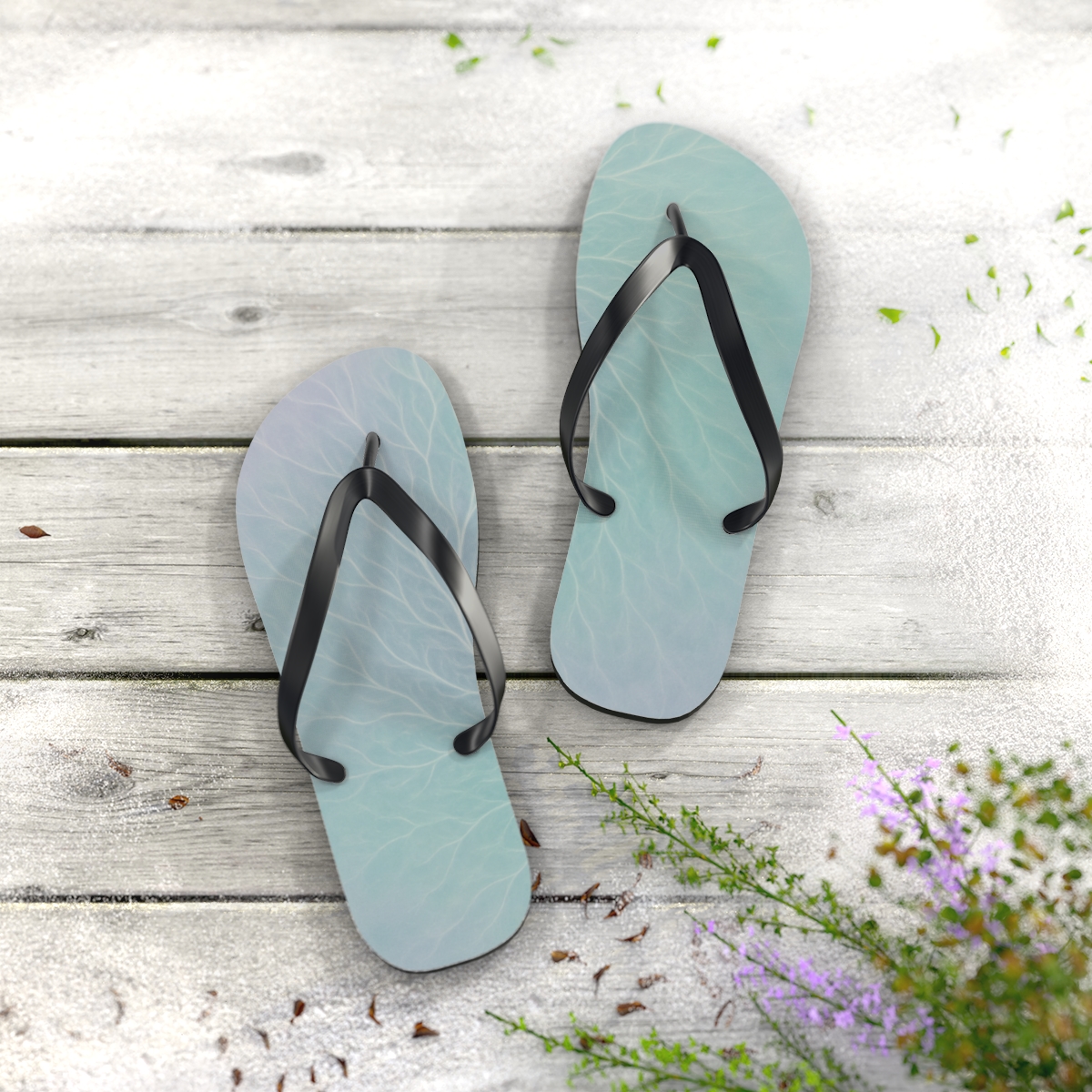 Lavender Breeze Spiral Flip Flops