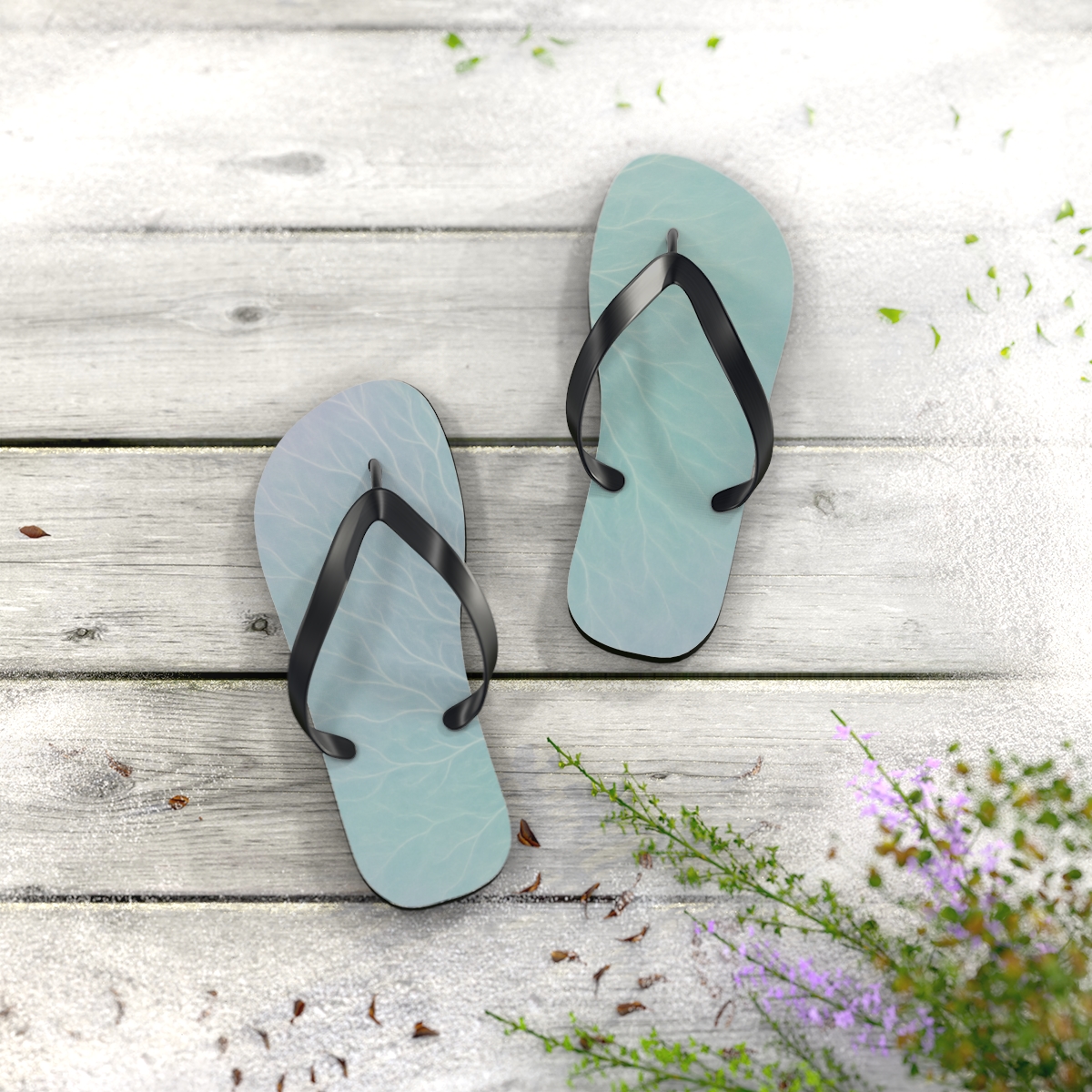 Lavender Breeze Spiral Flip Flops