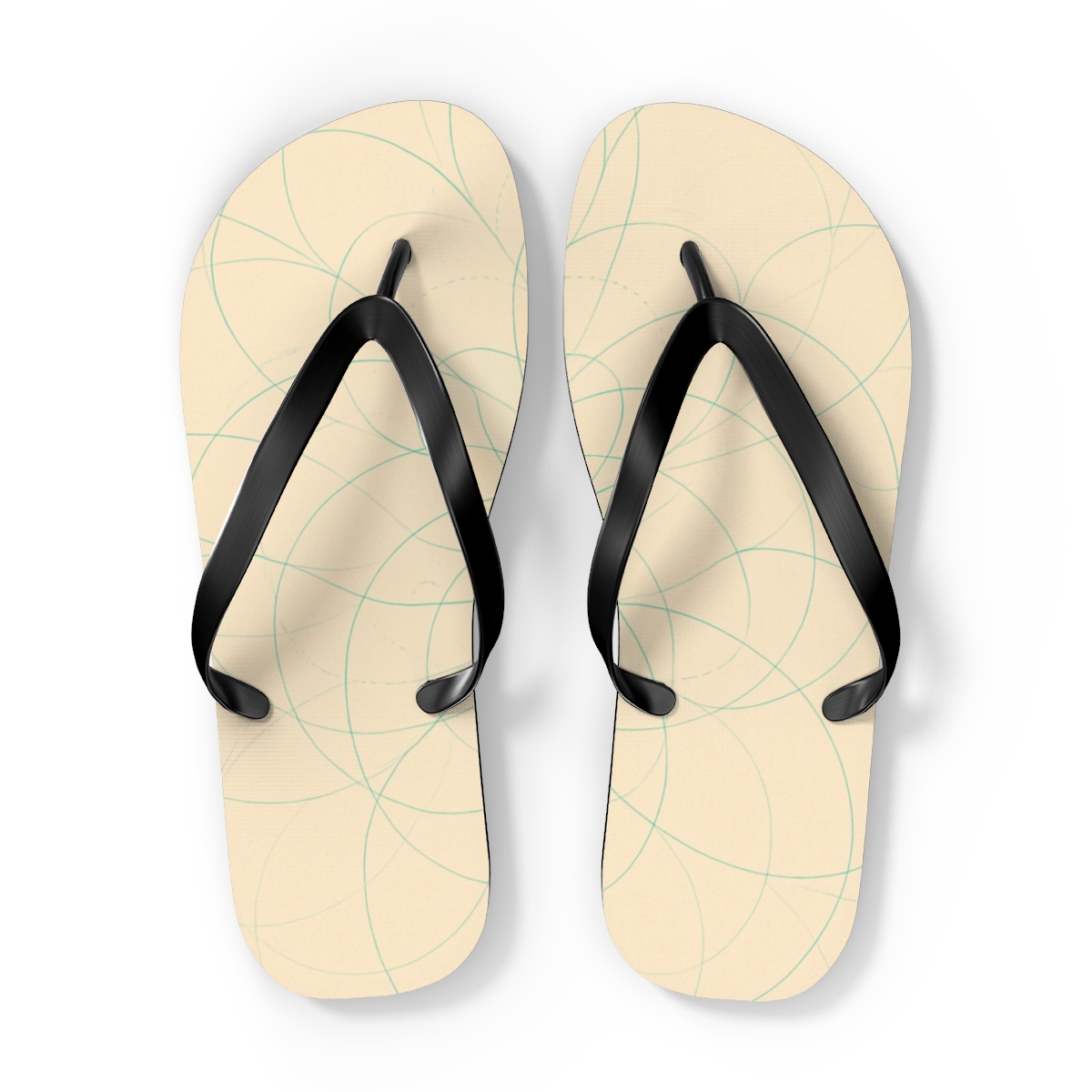 Lotus Fractal Lattice Drift unique graphic flip flops