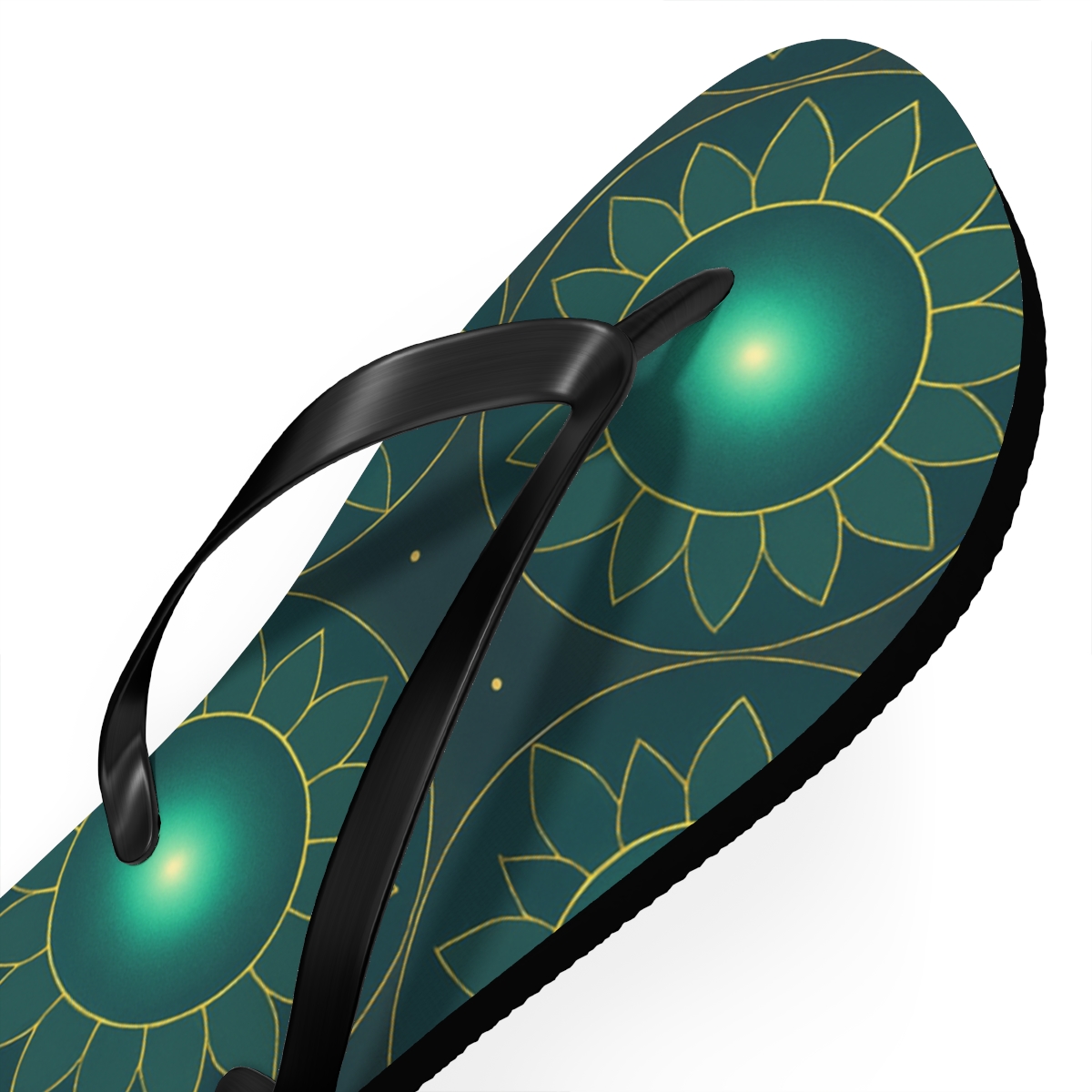Lotus Halo Lattice colorful rubber flip flops