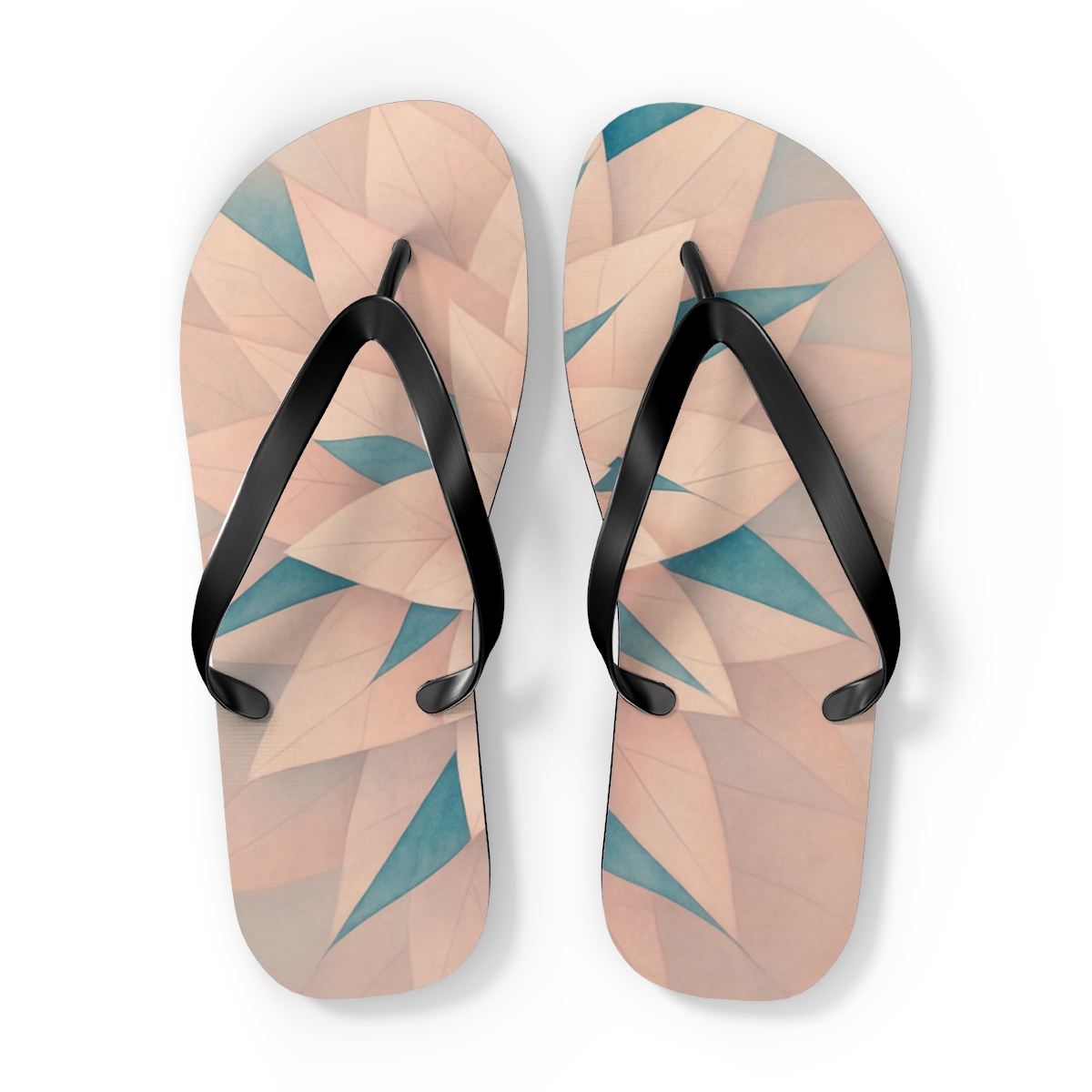 Lotus Prism Fractal trendy printed flip flops