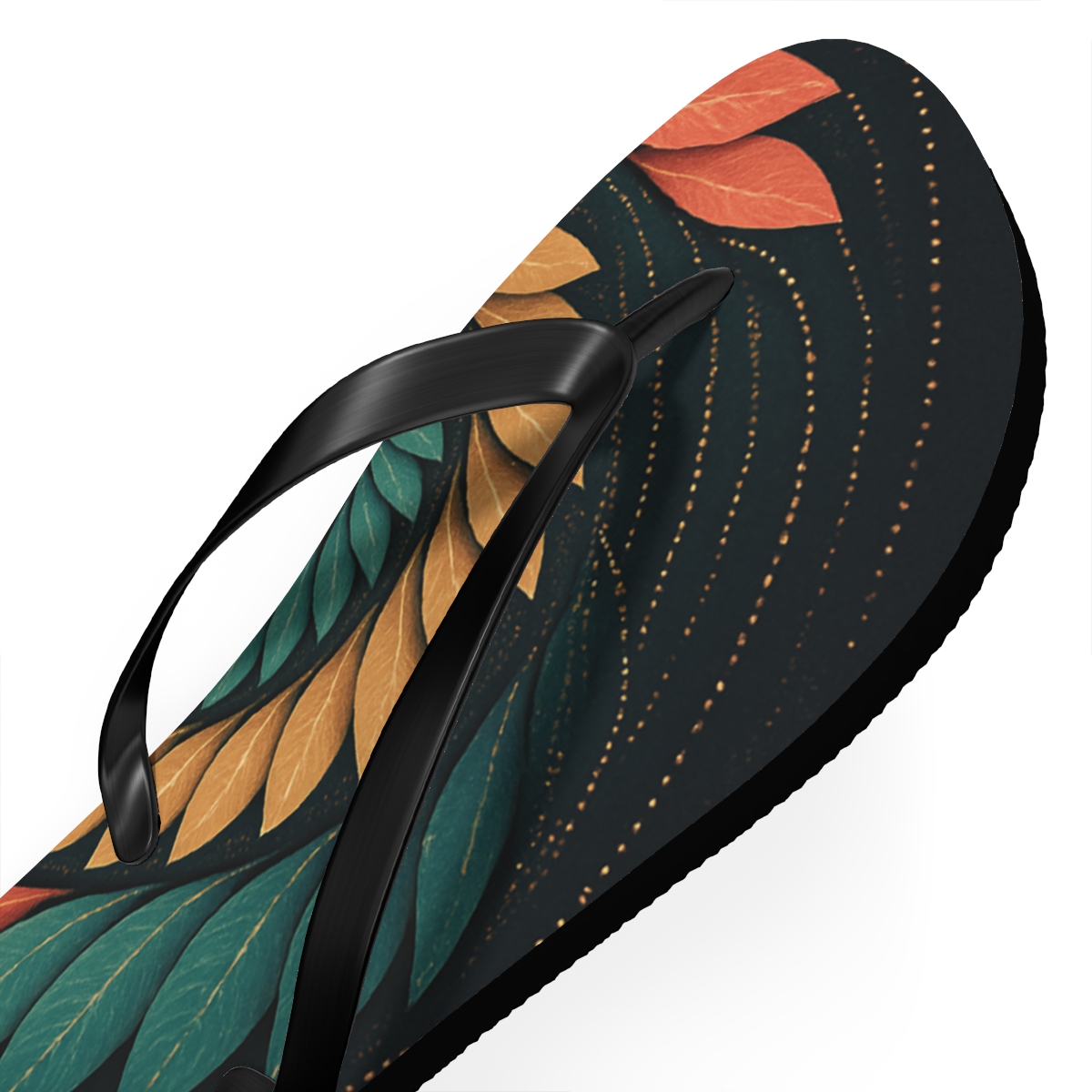 Lotus Pulse Spiral unique graphic flip flops