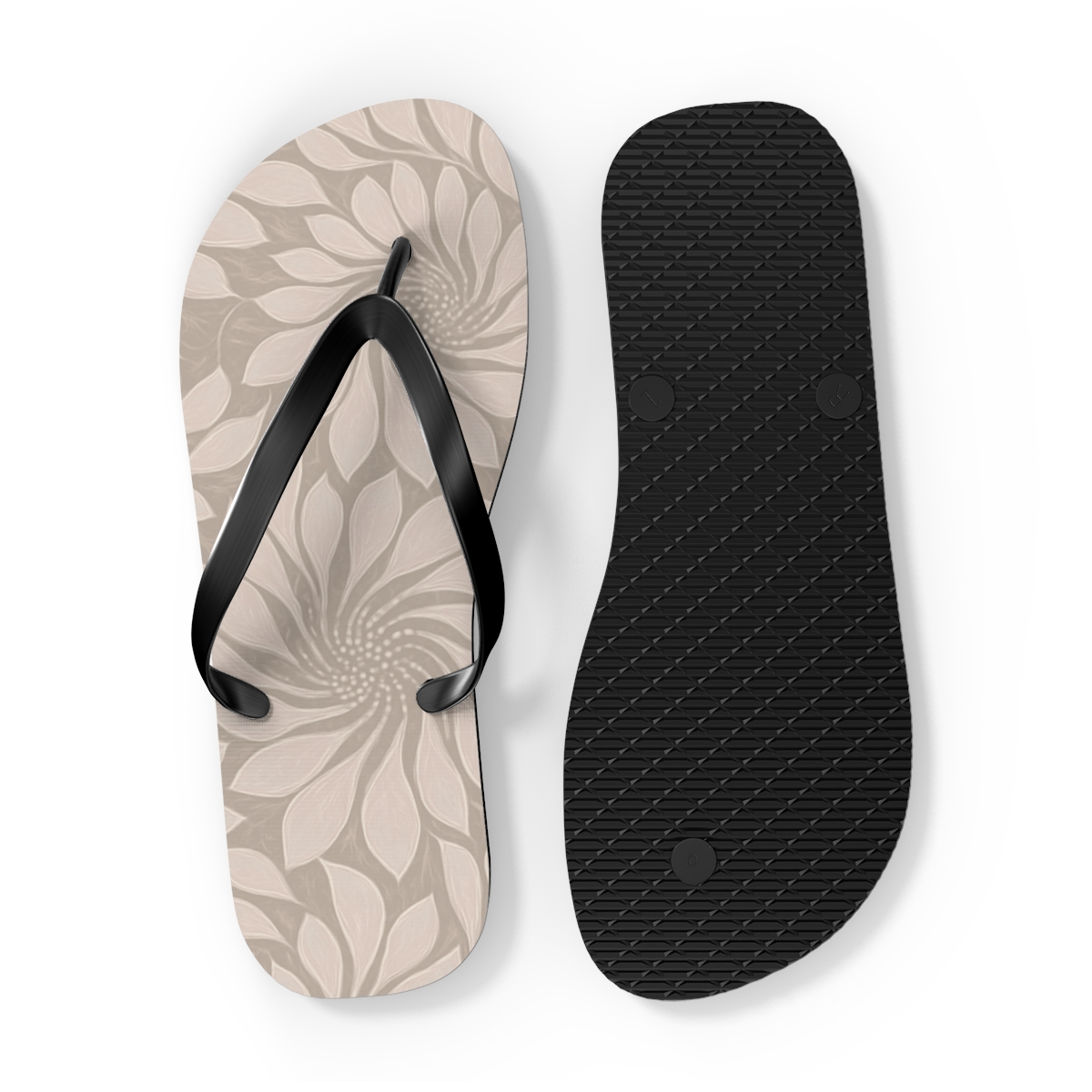 Lotus Trace Spiral Field unique graphic flip flops