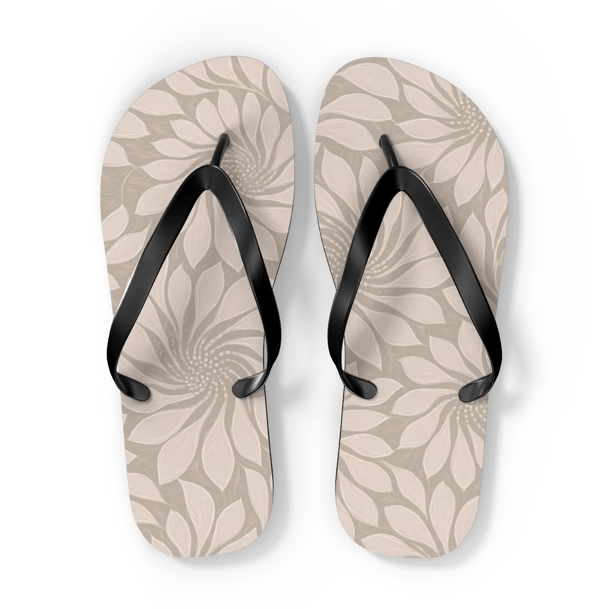 Lotus Trace Spiral Field unique graphic flip flops