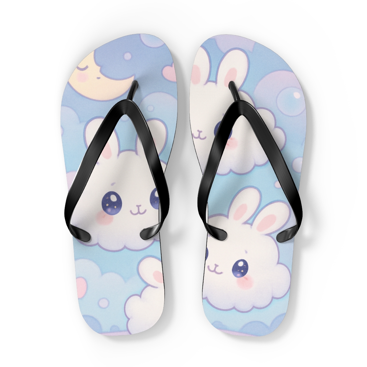 Dreamy Bunny Sky Flip Flops