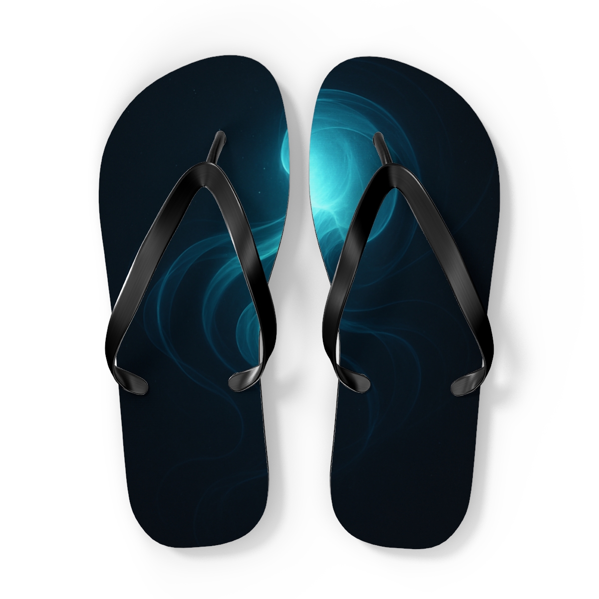 Luminescent Drift Of The Jellyfish trendy printed flip flops