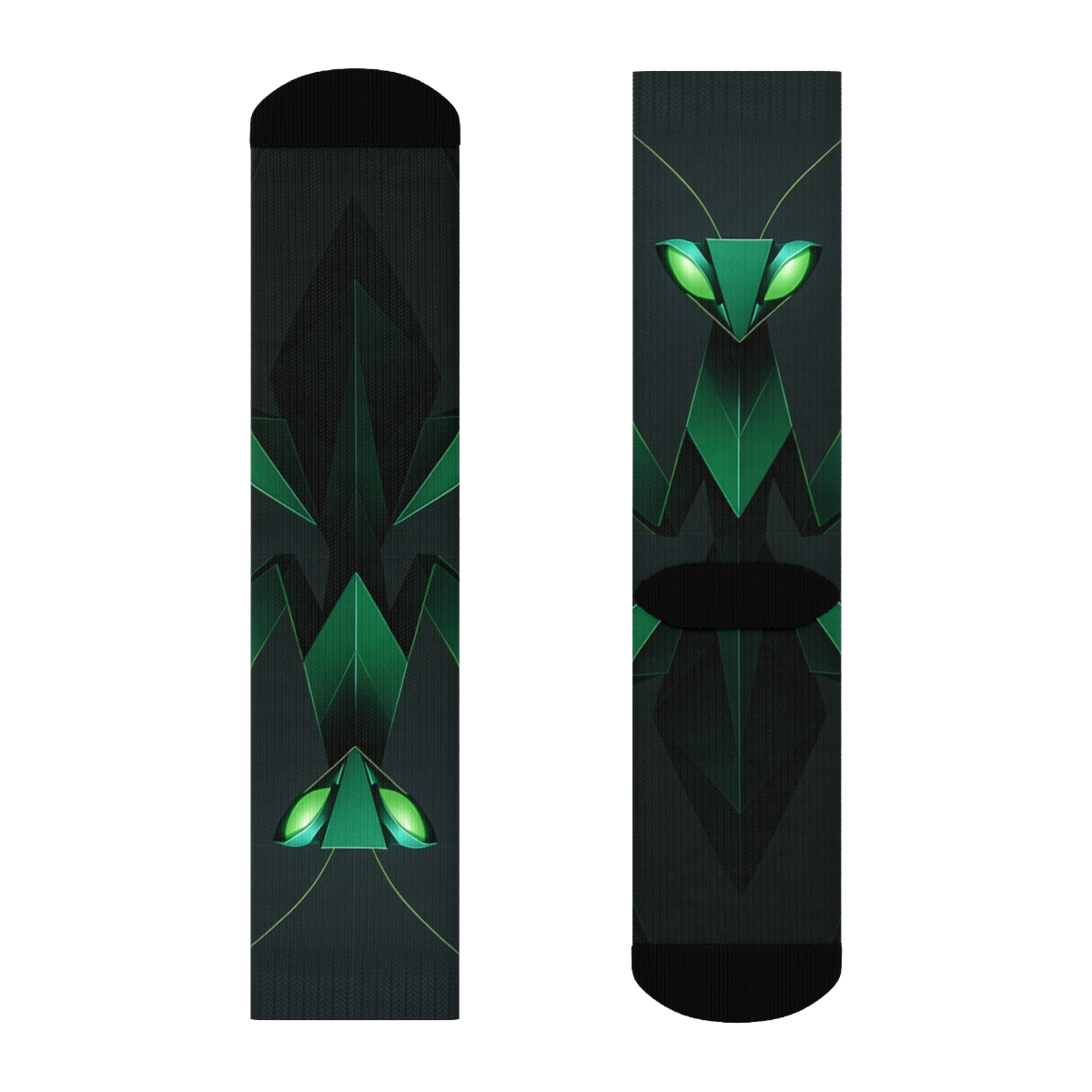 Mantis Fold Symmetry designer logo socks
