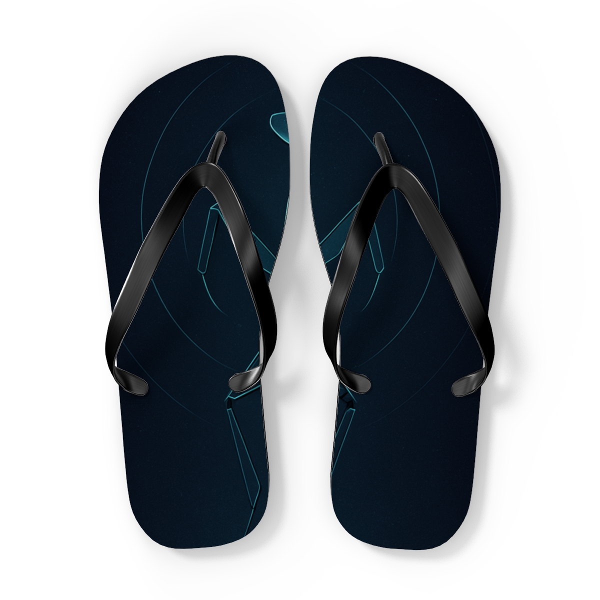 Mantis Orbit Stillness unique graphic flip flops