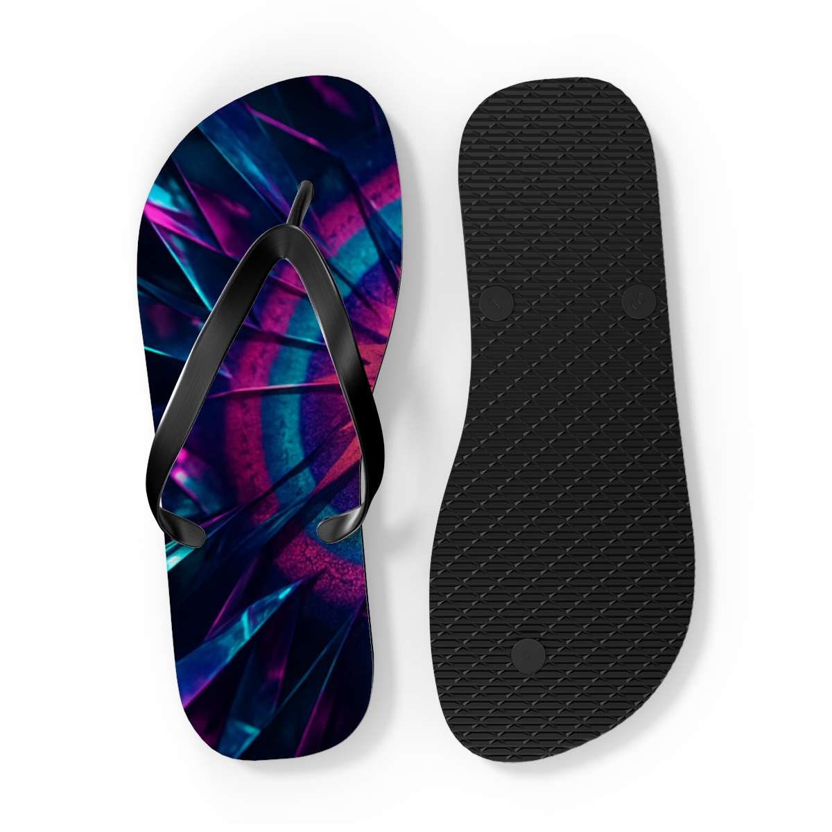 Mantis Shrimp Prism Strike colorful rubber flip flops