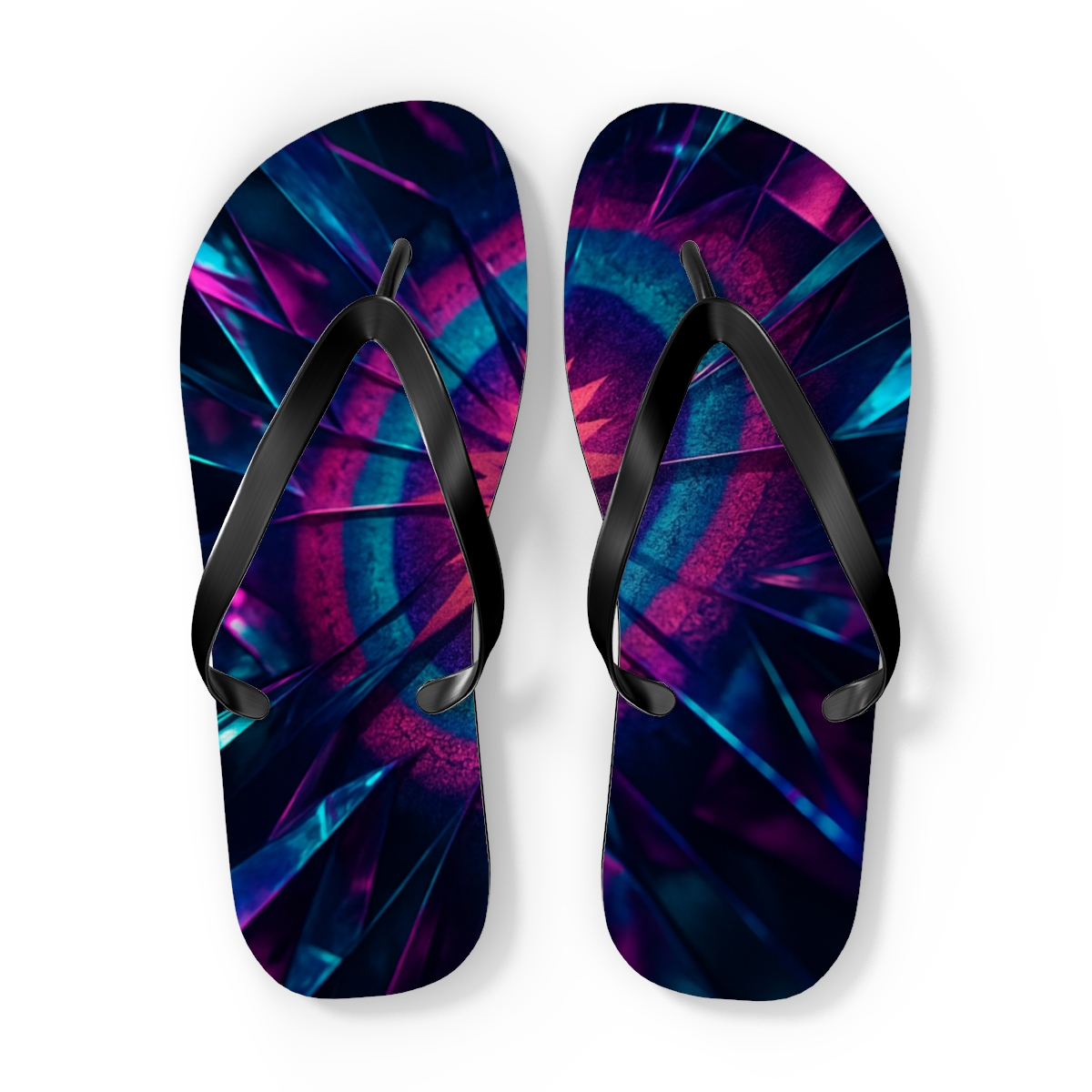 Mantis Shrimp Prism Strike colorful rubber flip flops
