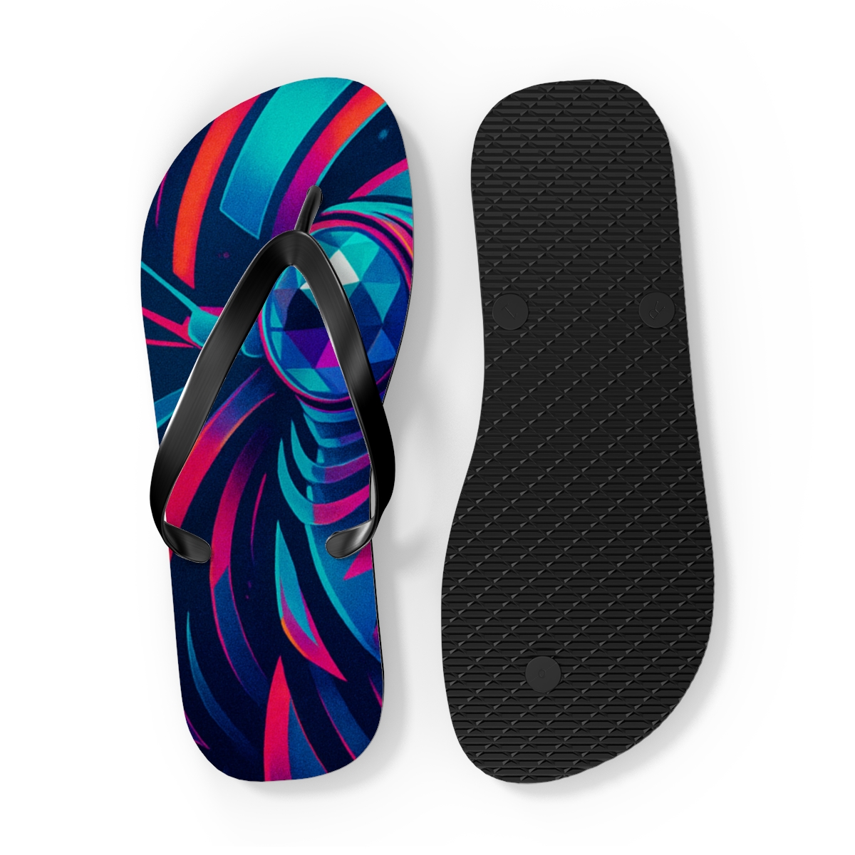 Mantis Shrimp Spectrum Burst custom flip flops