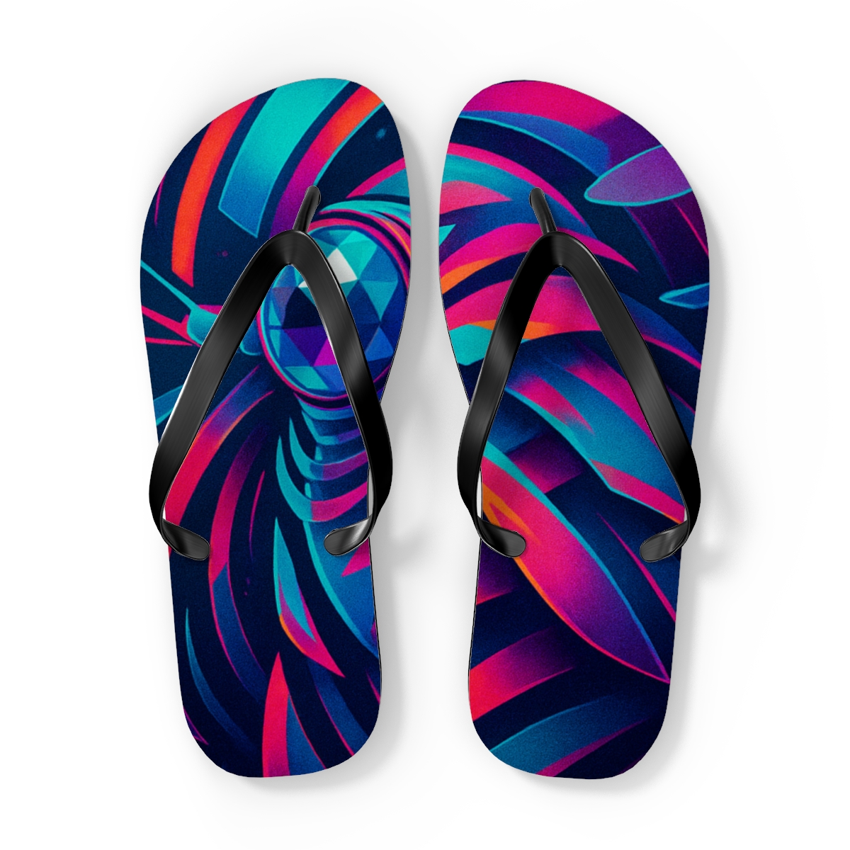 Mantis Shrimp Spectrum Burst custom flip flops