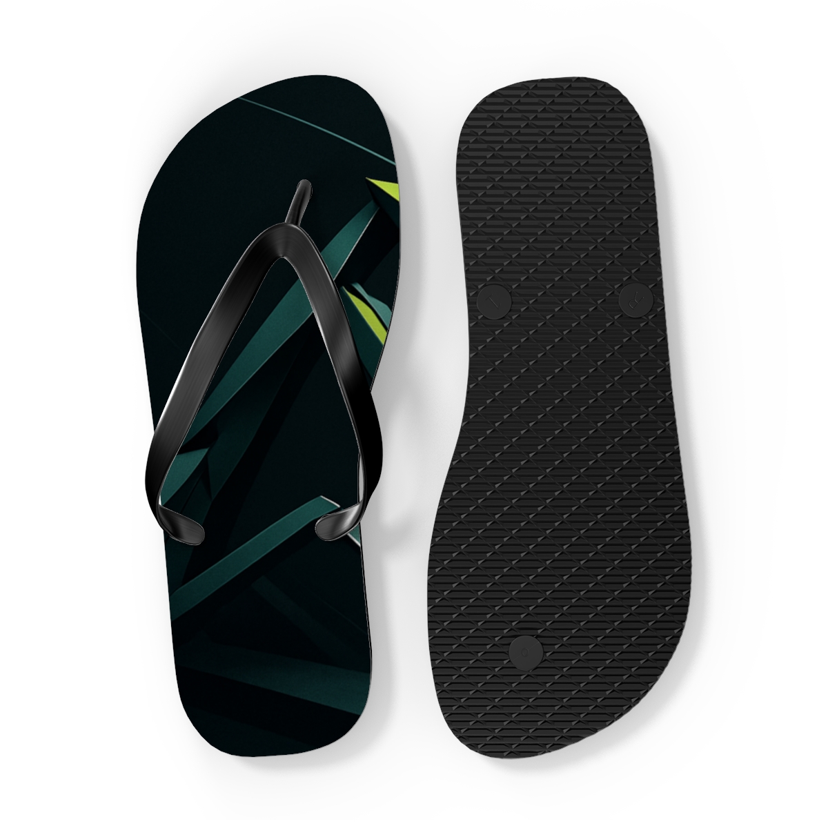 Mantis Strike Geometry designer logo flip flops