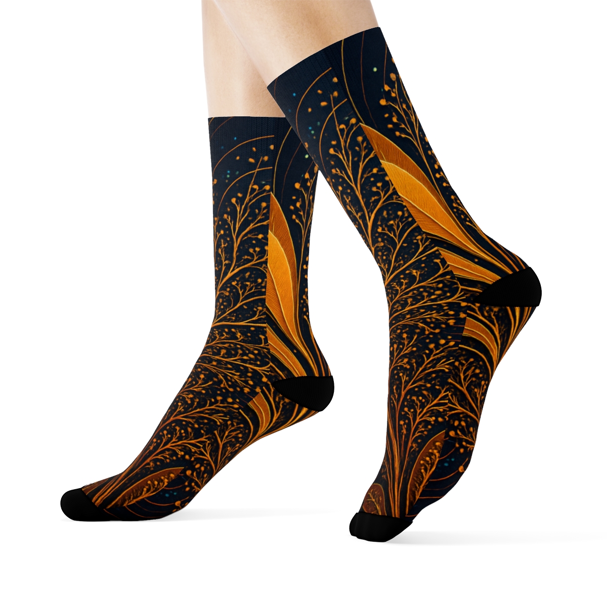 Marigold Fractal Bloom Circuit designer logo socks