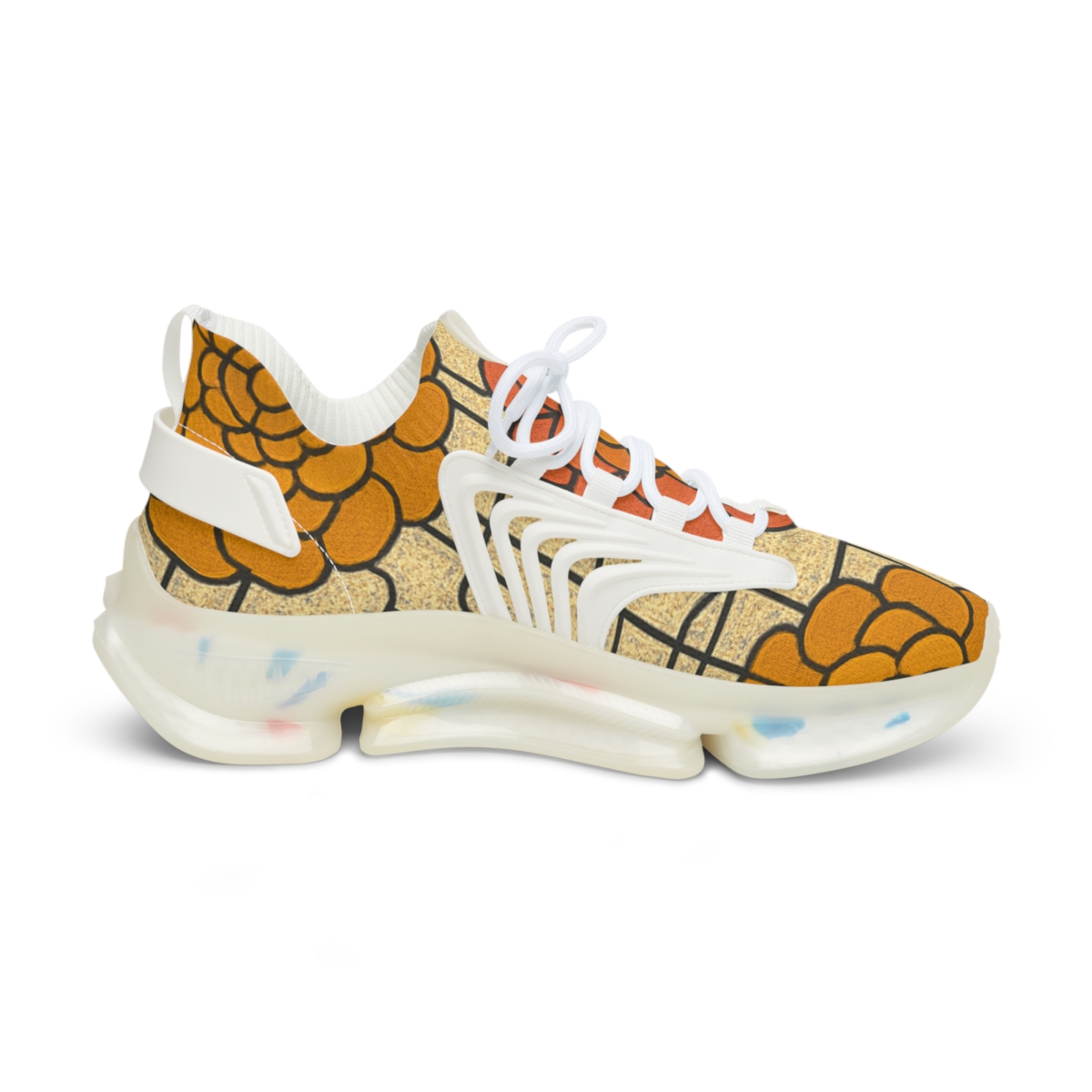 Marigold Fractal Rosette Circuit comfortable running sneakers
