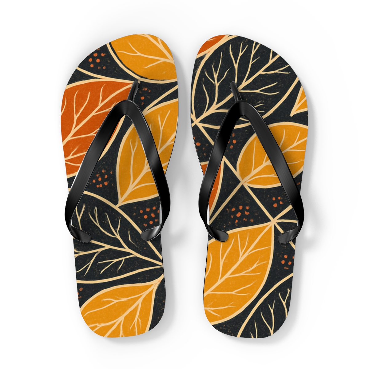 Marigold Lattice Drift personalized beach flip flops