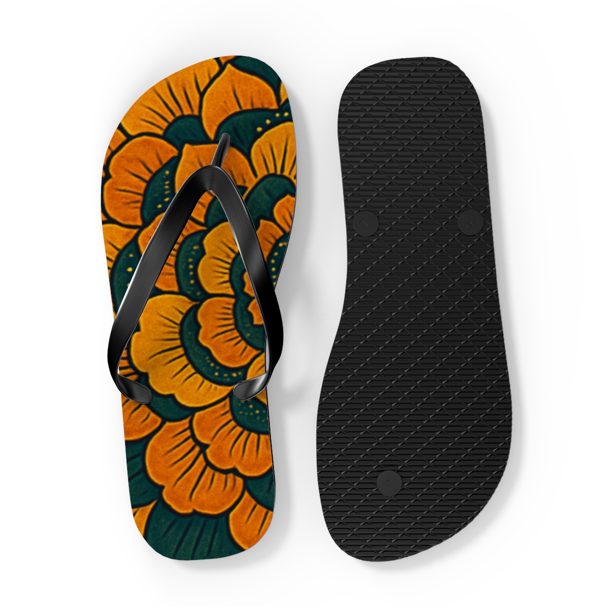 Marigold Pulse Spiral soft sole flip flops