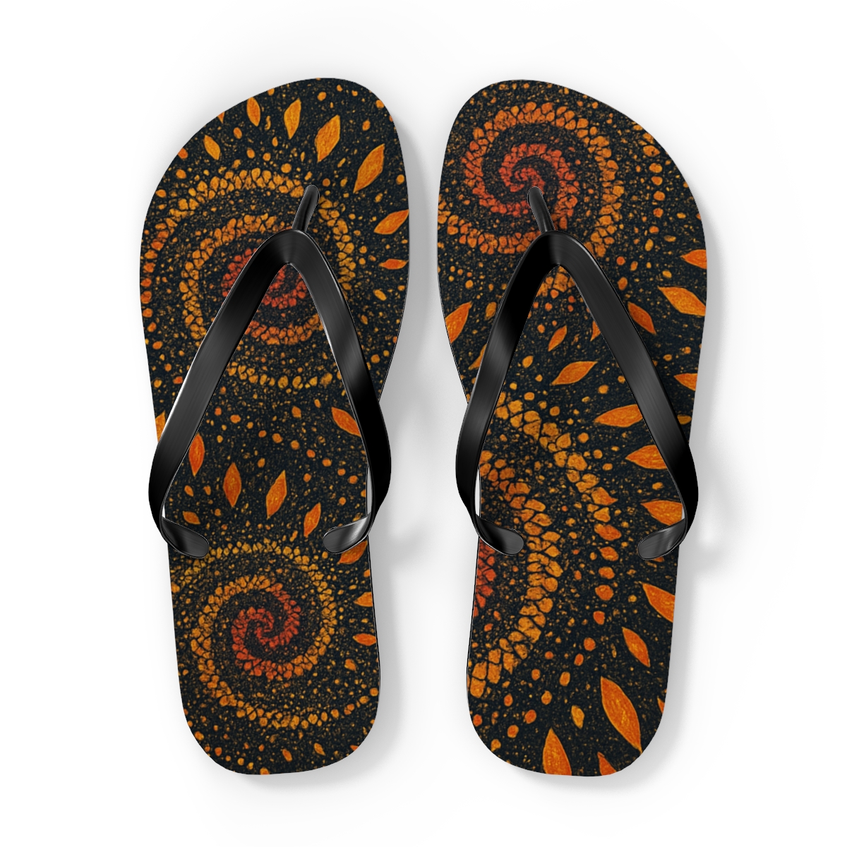 Marigold Spiral Constellation stylish summer flip flops
