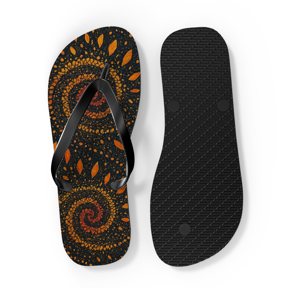 Marigold Spiral Constellation stylish summer flip flops