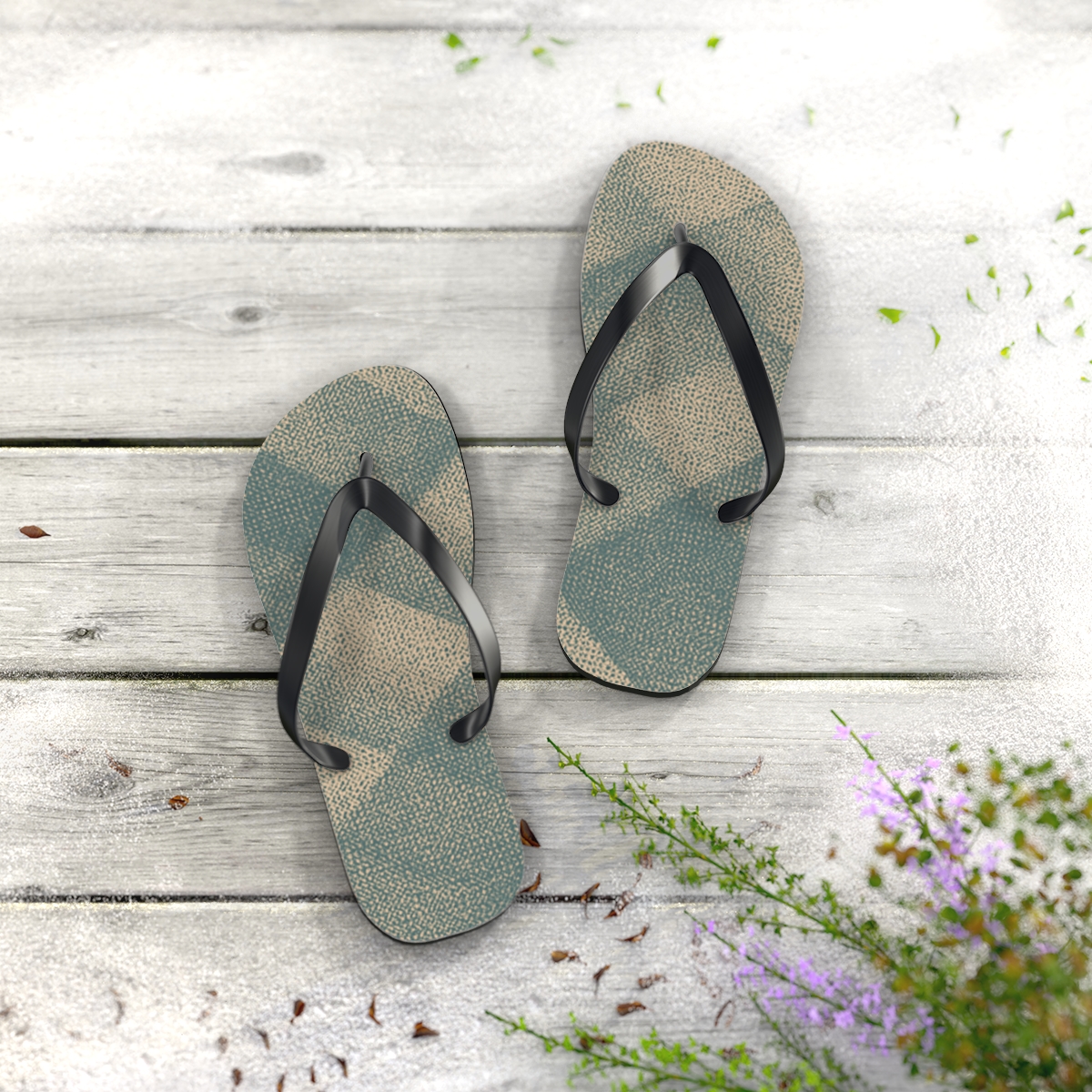 Woven Breeze Pattern Flip Flops