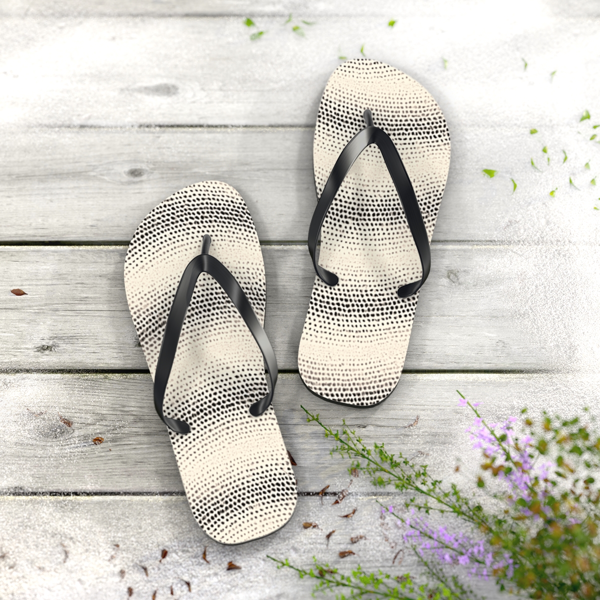 Microdot Nebula Halftone Sweep stylish summer flip flops