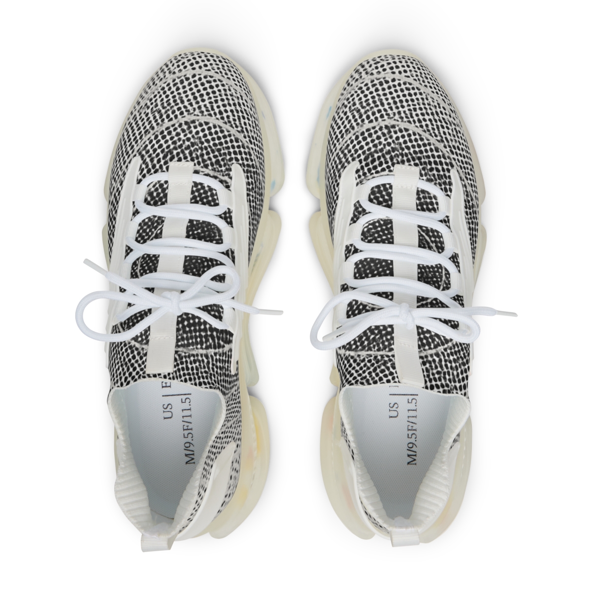 Microdot Orbit Halftone Drift personalized athletic sneakers