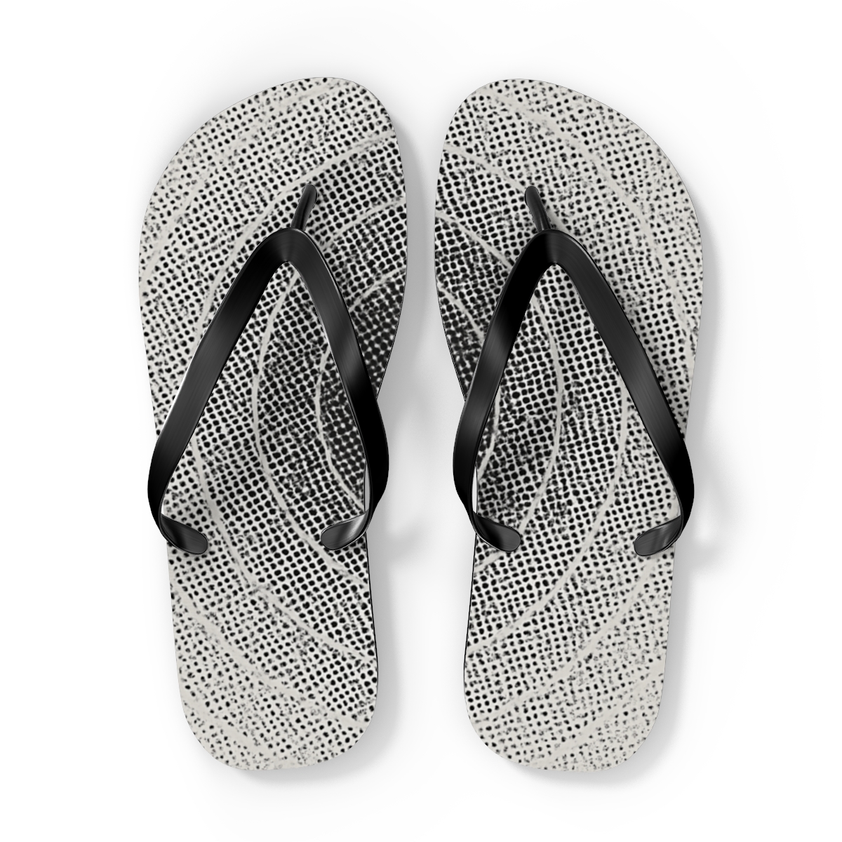 Microdot Orbit Halftone Drift trendy printed flip flops