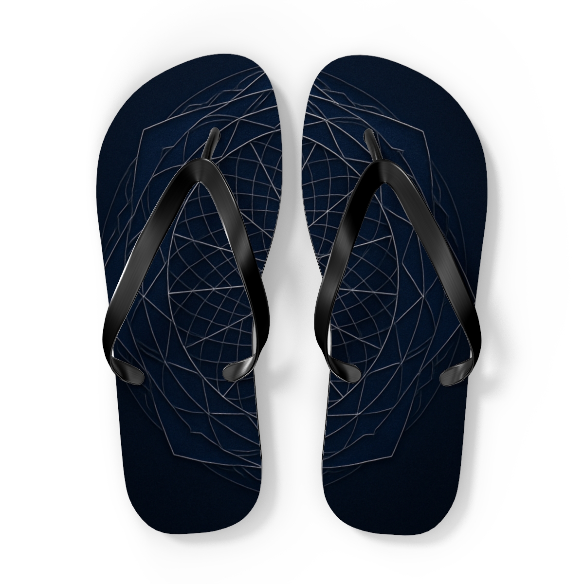 Midnight Lattice Starwheel personalized beach flip flops