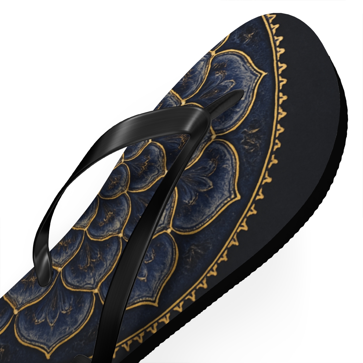 Midnight Spiral Rosette Engine comfortable casual flip flops