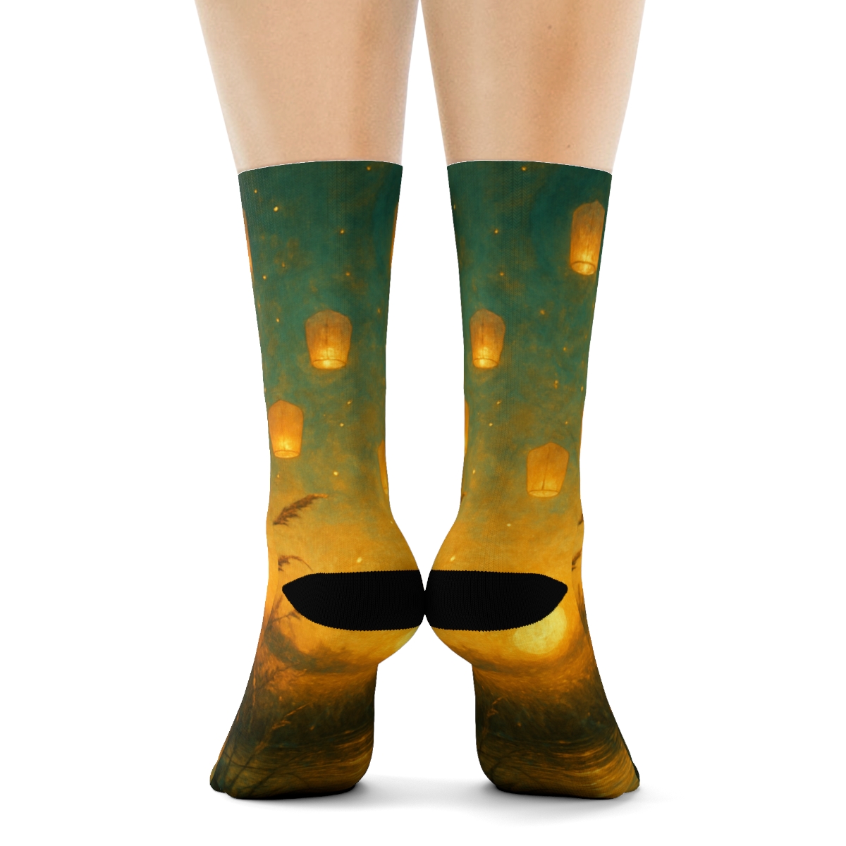 Midsummer Lantern Drift designer logo socks