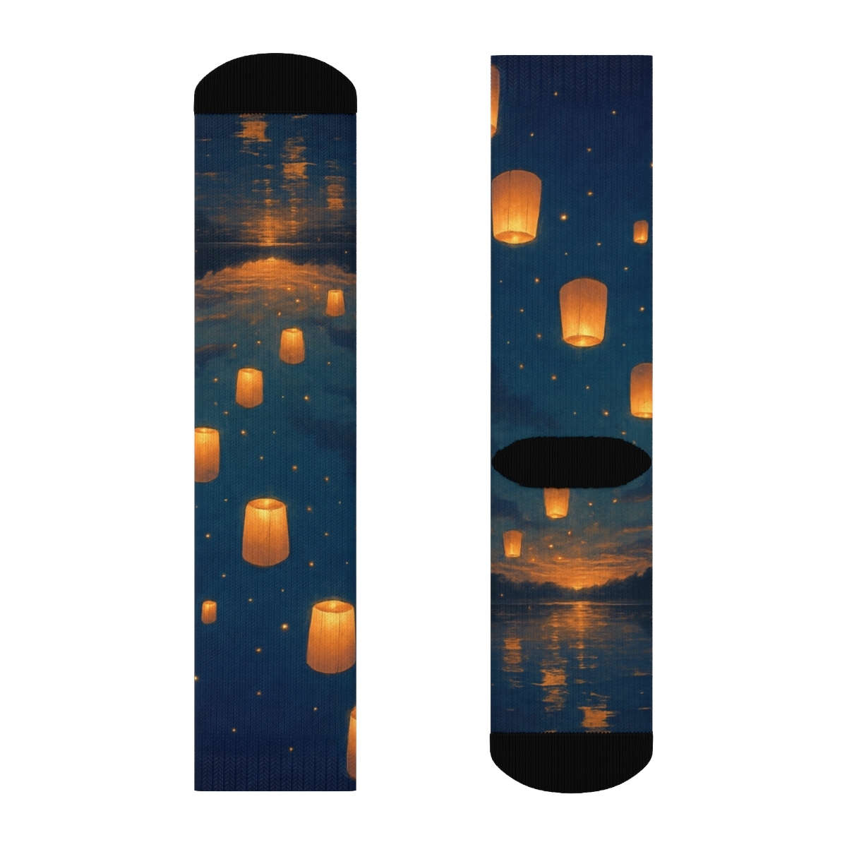 Midsummer Lantern Drift custom socks