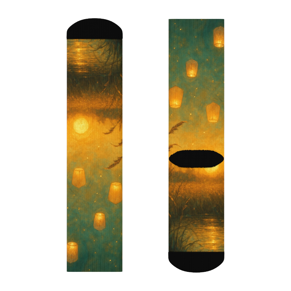 Midsummer Lantern Drift designer logo socks