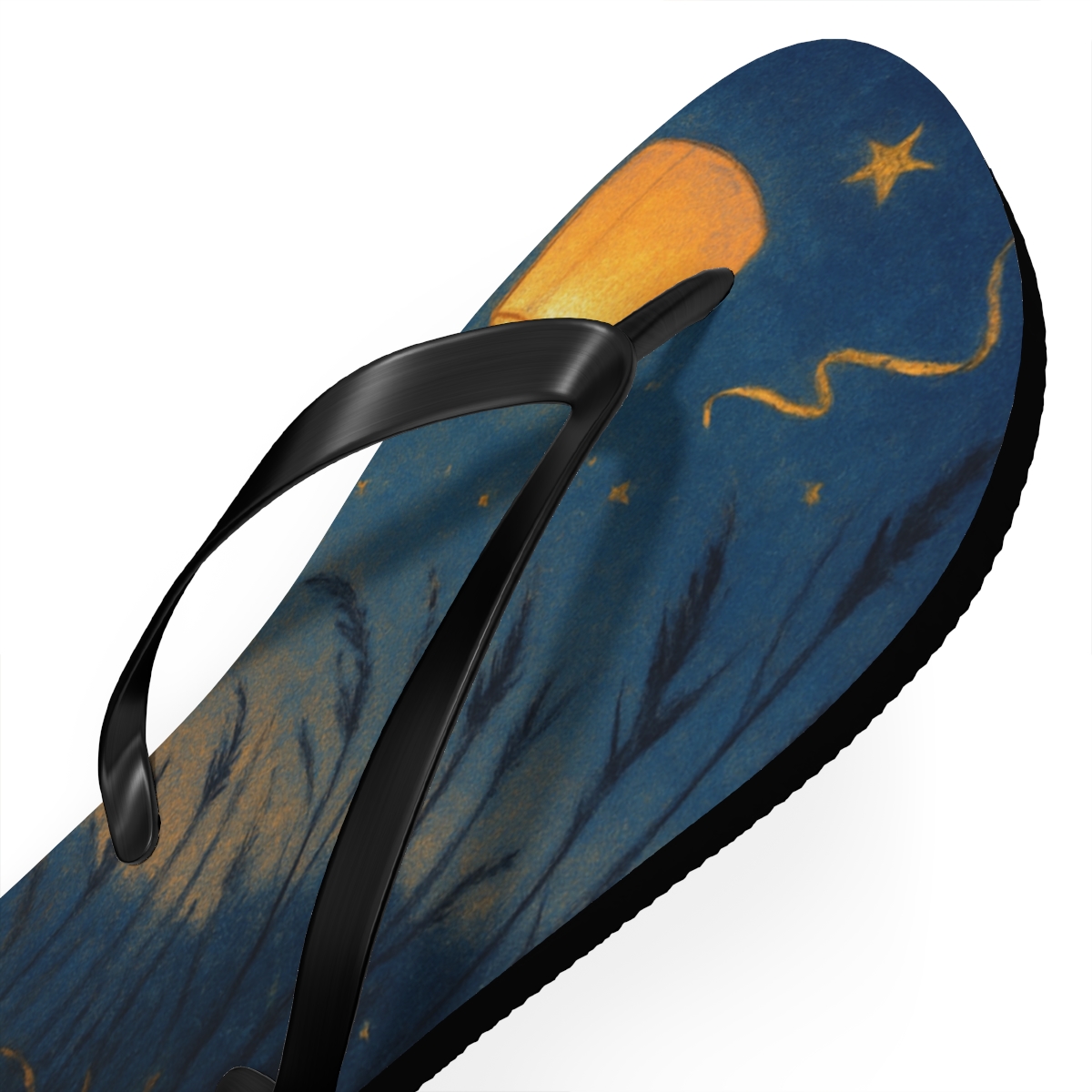 Midsummer Lantern Meadow custom flip flops