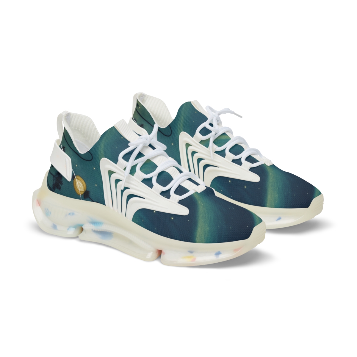 Midsummer Solstice Aurora Ribbons comfortable running sneakers