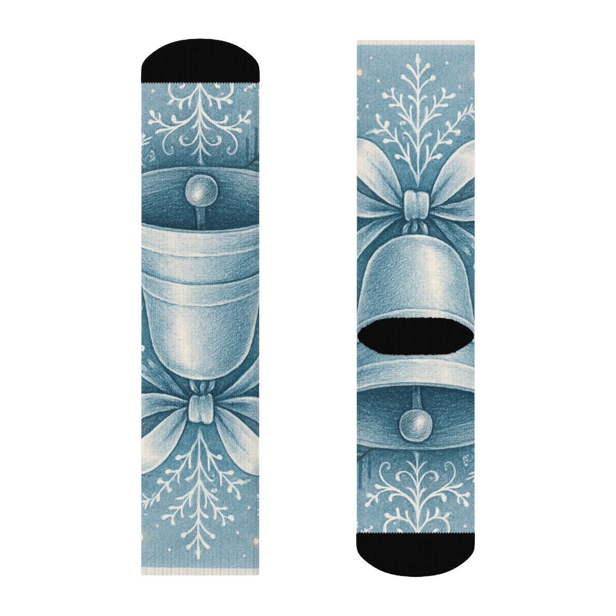Midwinter Bell And Frost Ribbon designer logo socks