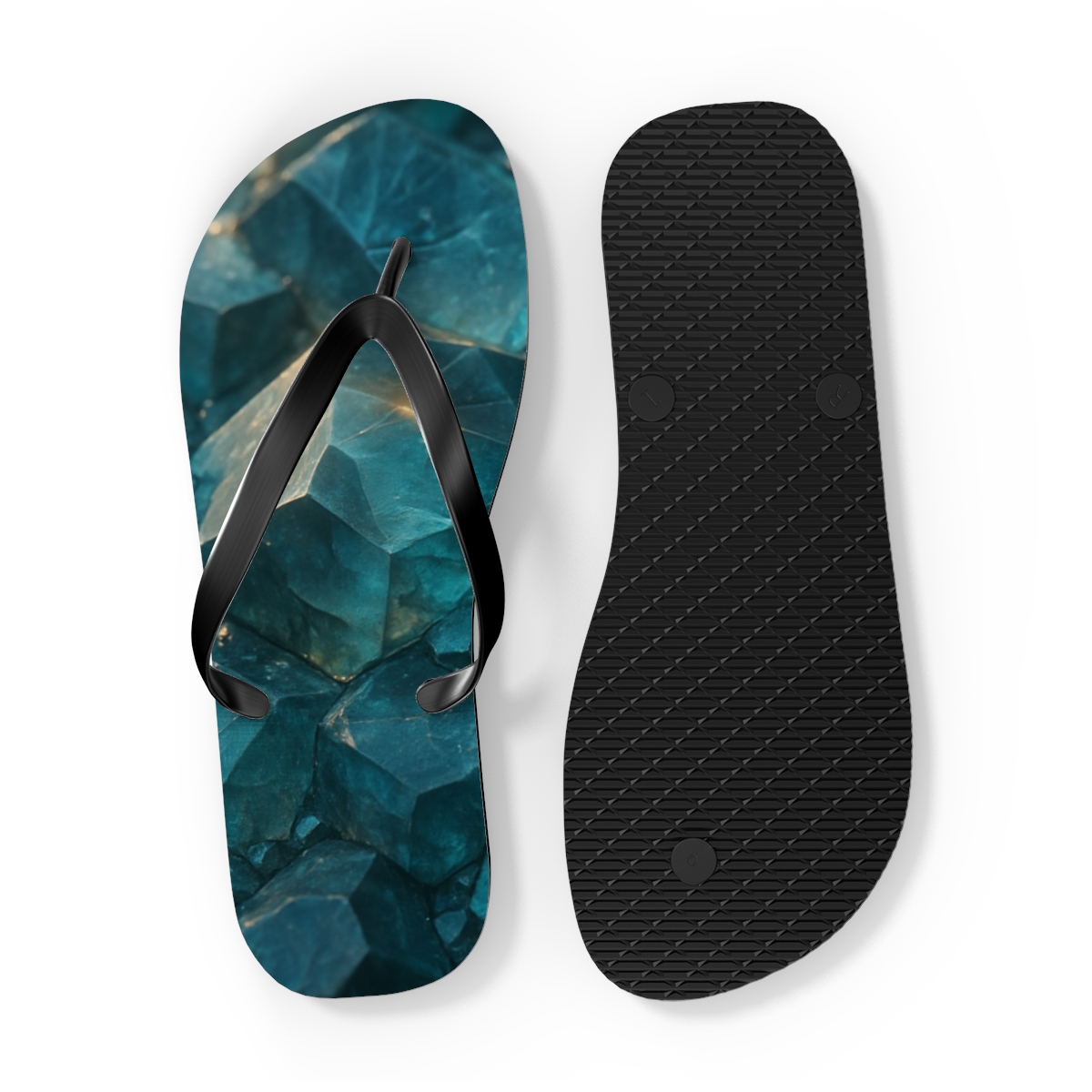 Mineral Facet Afterglow trendy printed flip flops