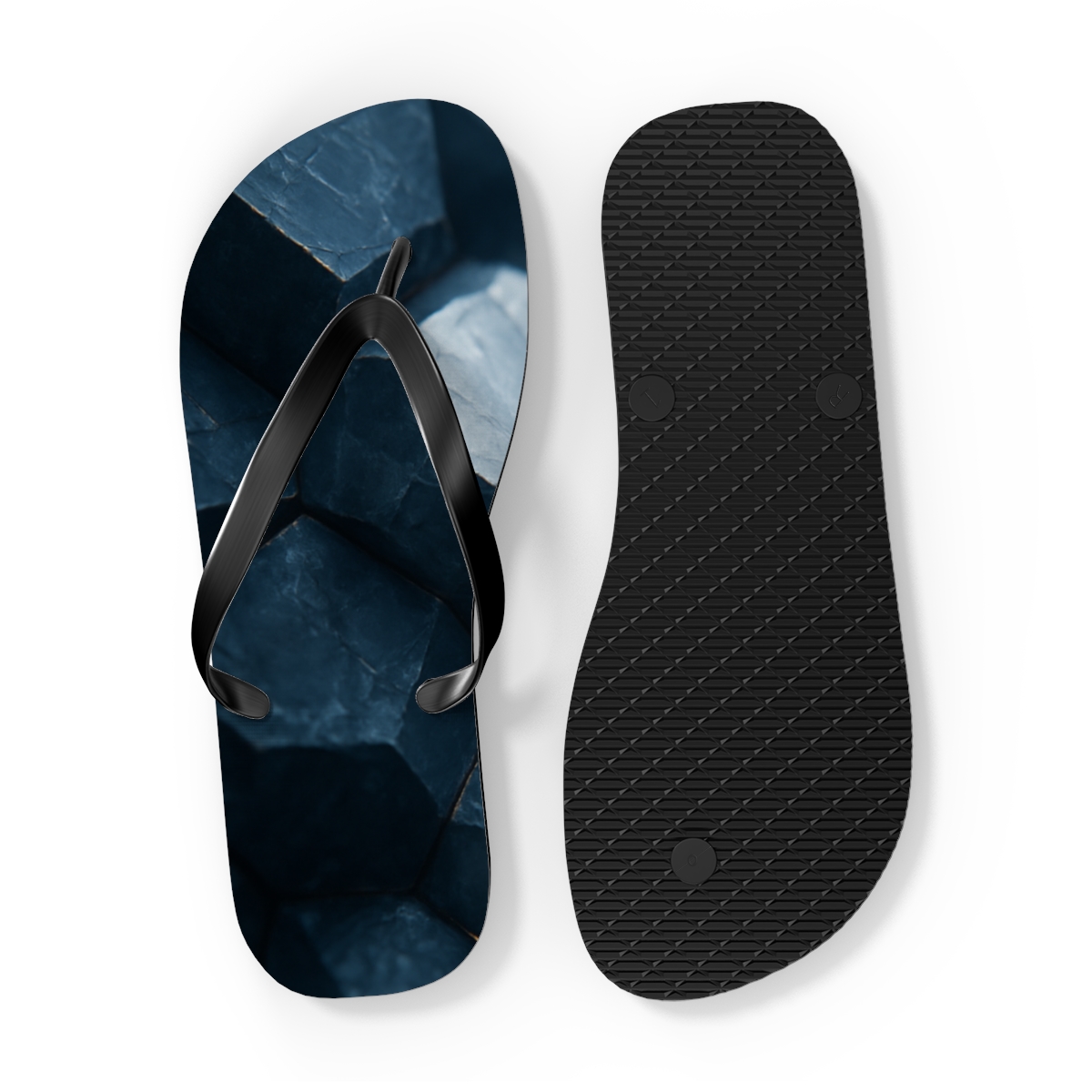 Mineral Facet Echo Field personalized beach flip flops
