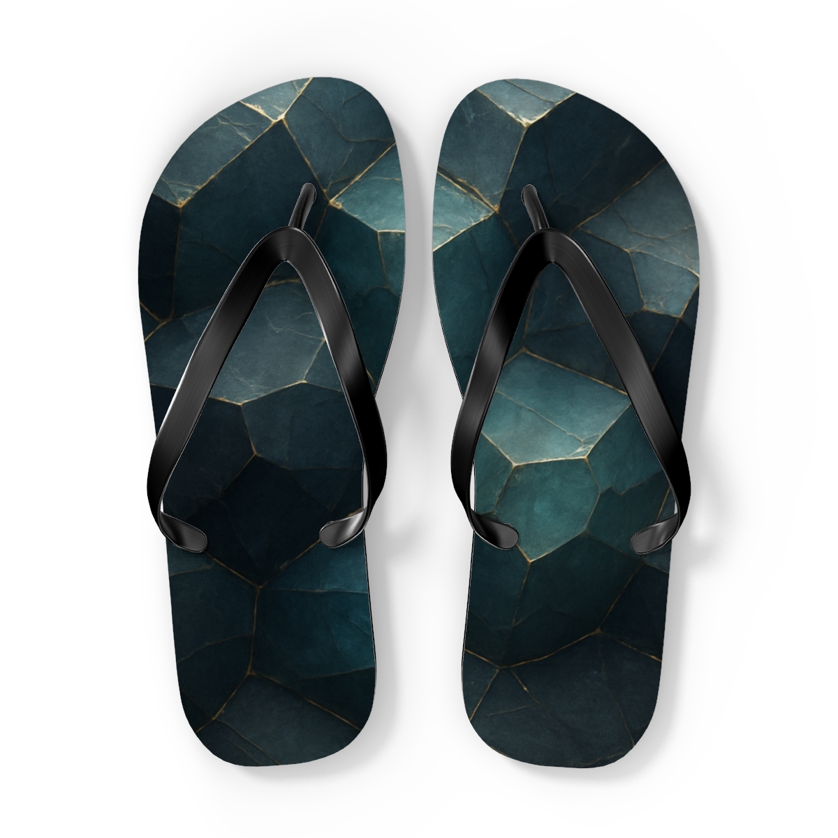 Mineral Facet Lattice Glow personalized beach flip flops