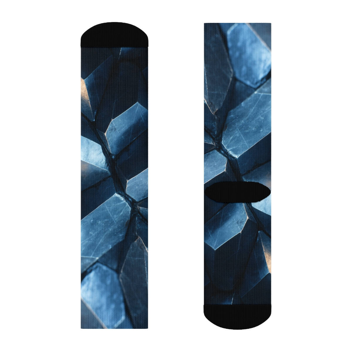 Mineral Facet Prism Drift unique printed sockscustom socks