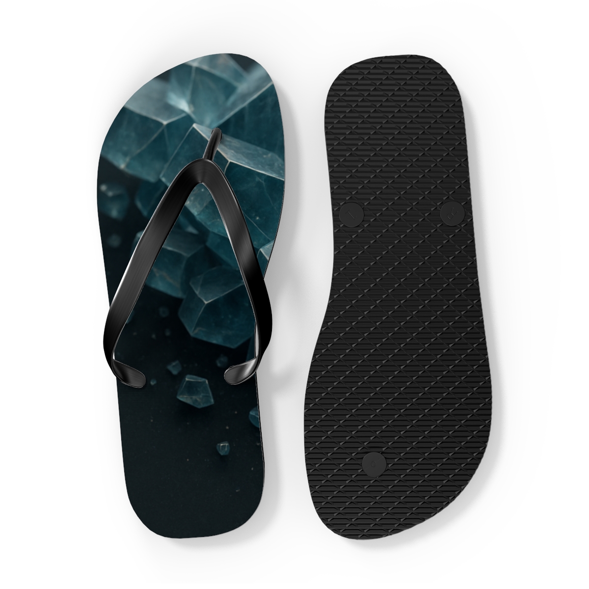 Mineral Facet Prism Drift colorful rubber flip flops