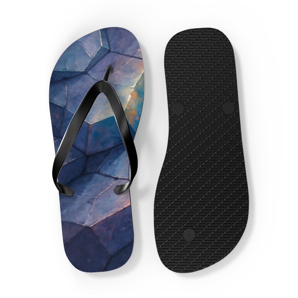 Mineral Facet Prismatic Drift personalized beach flip flops