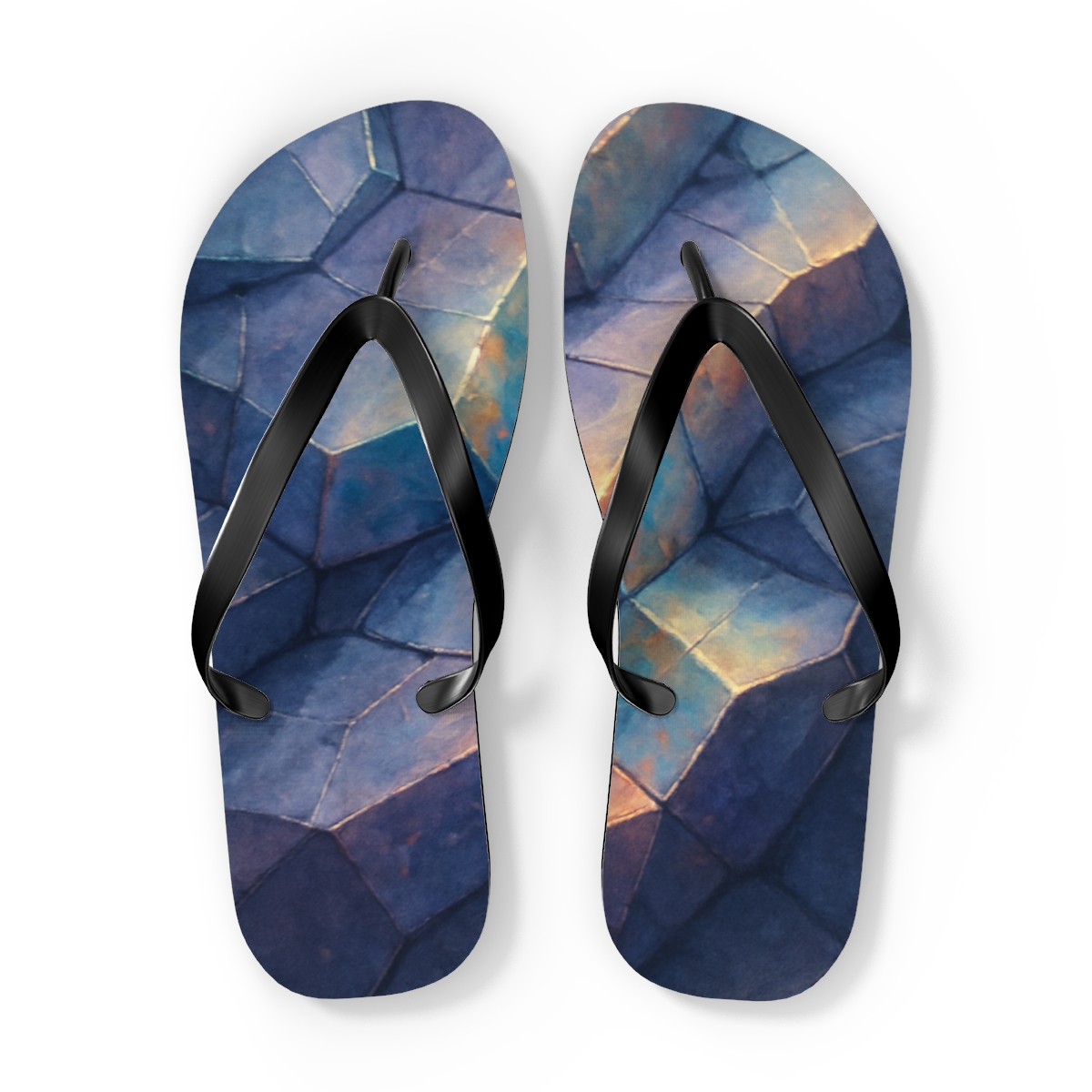 Mineral Facet Prismatic Drift personalized beach flip flops
