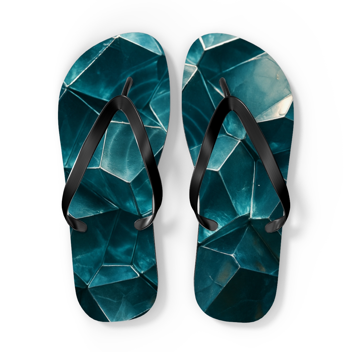 Mineral Facet Pulse Field personalized beach flip flops