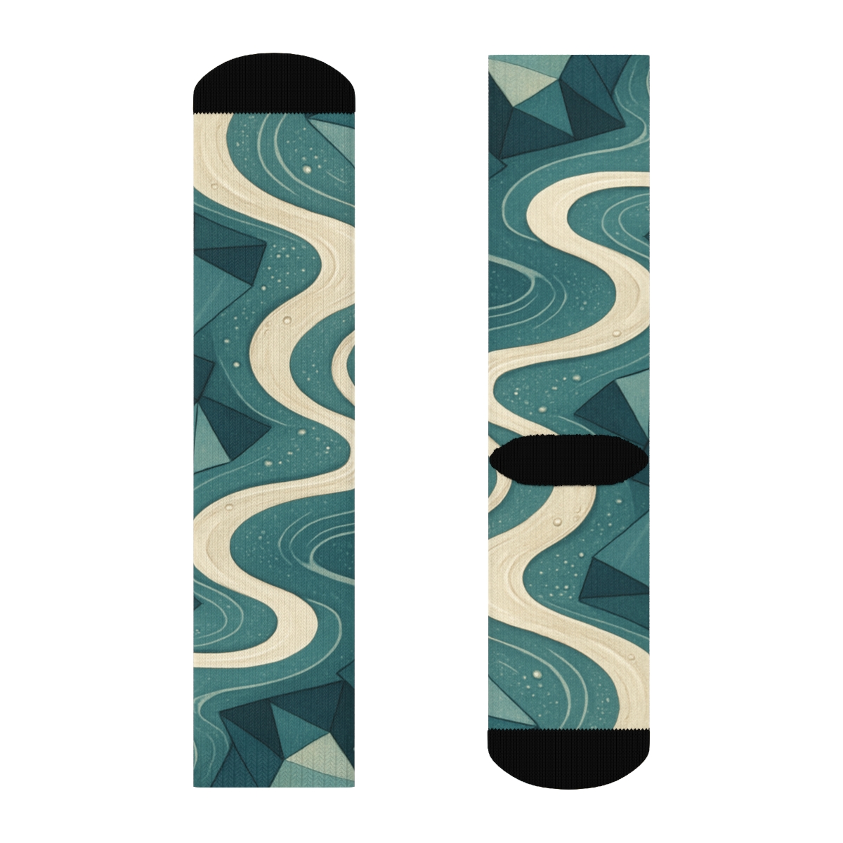 Mineral Facet Rainfall Weave unique printed sockscustom socks