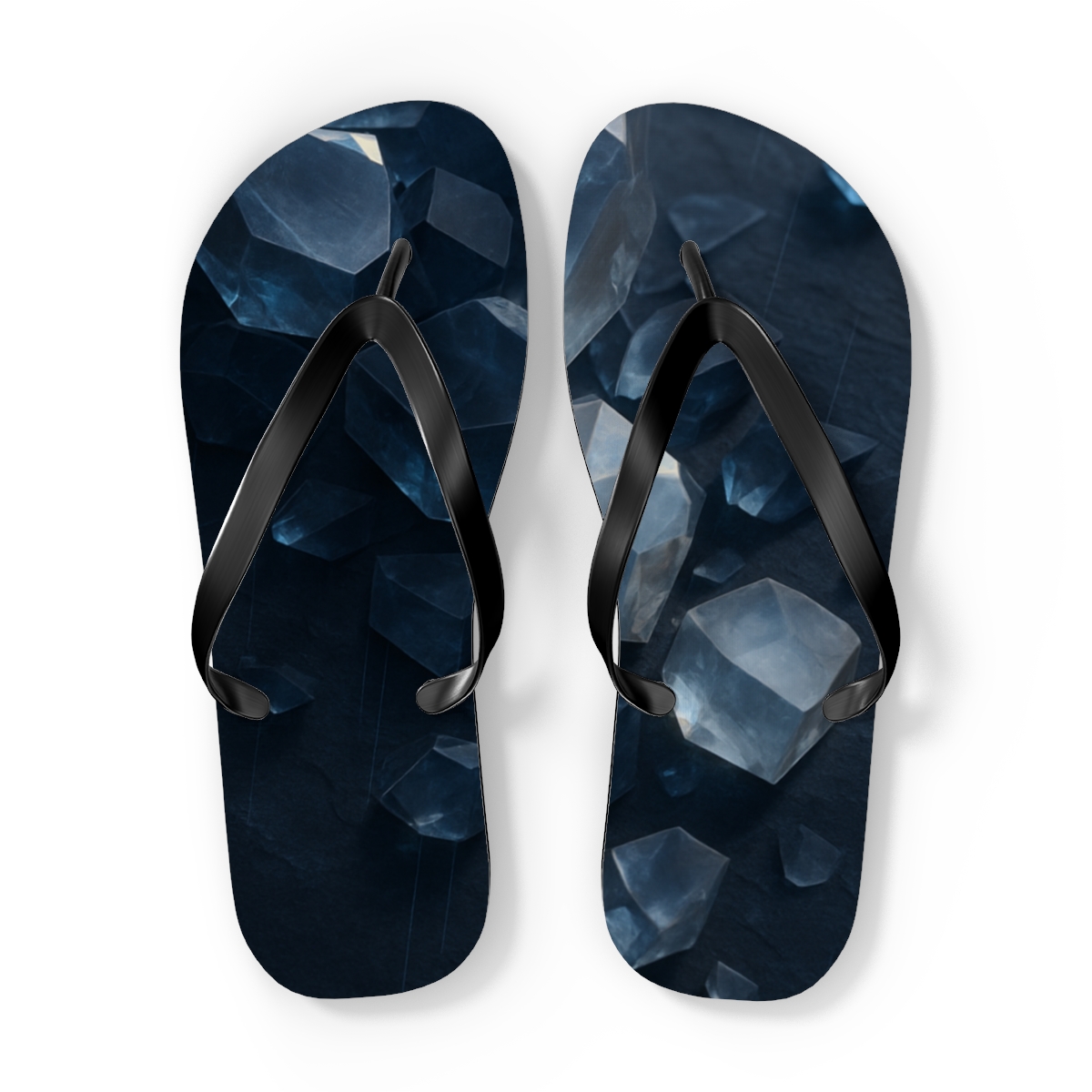 Mineral Facet Rainfield designer logo flip flops