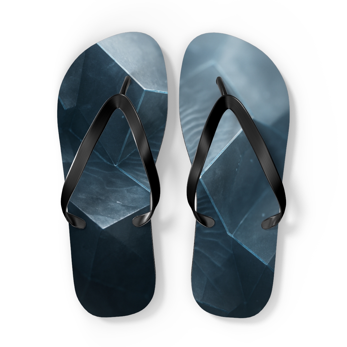 Mineral Facet Rainwave trendy printed flip flops