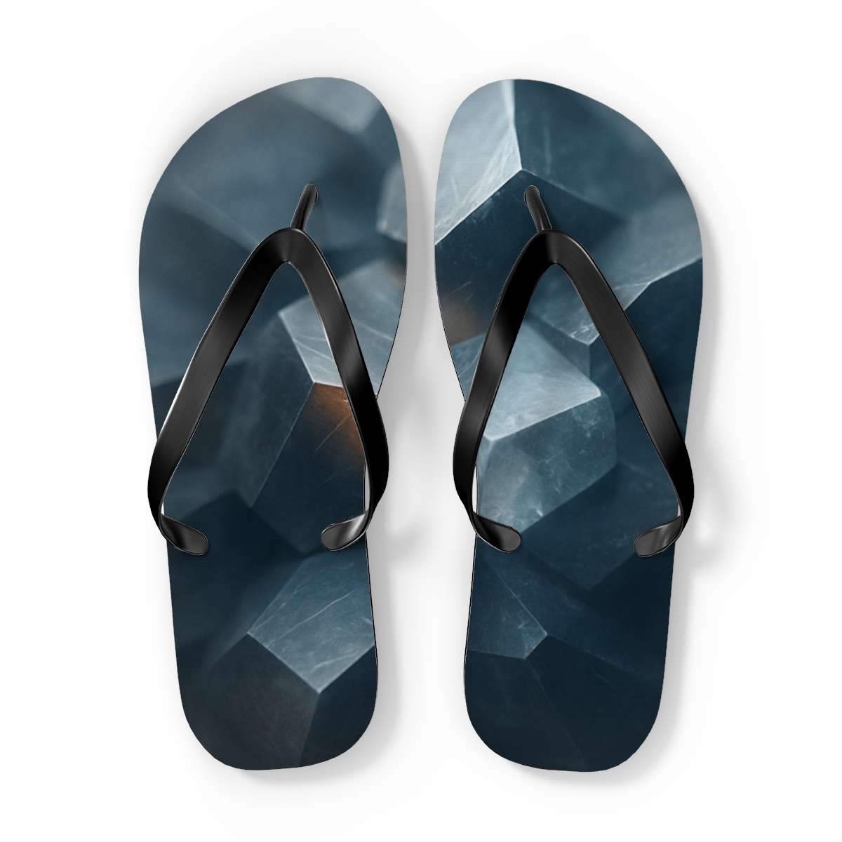 Mineral Facet Tessellation Drift custom flip flops