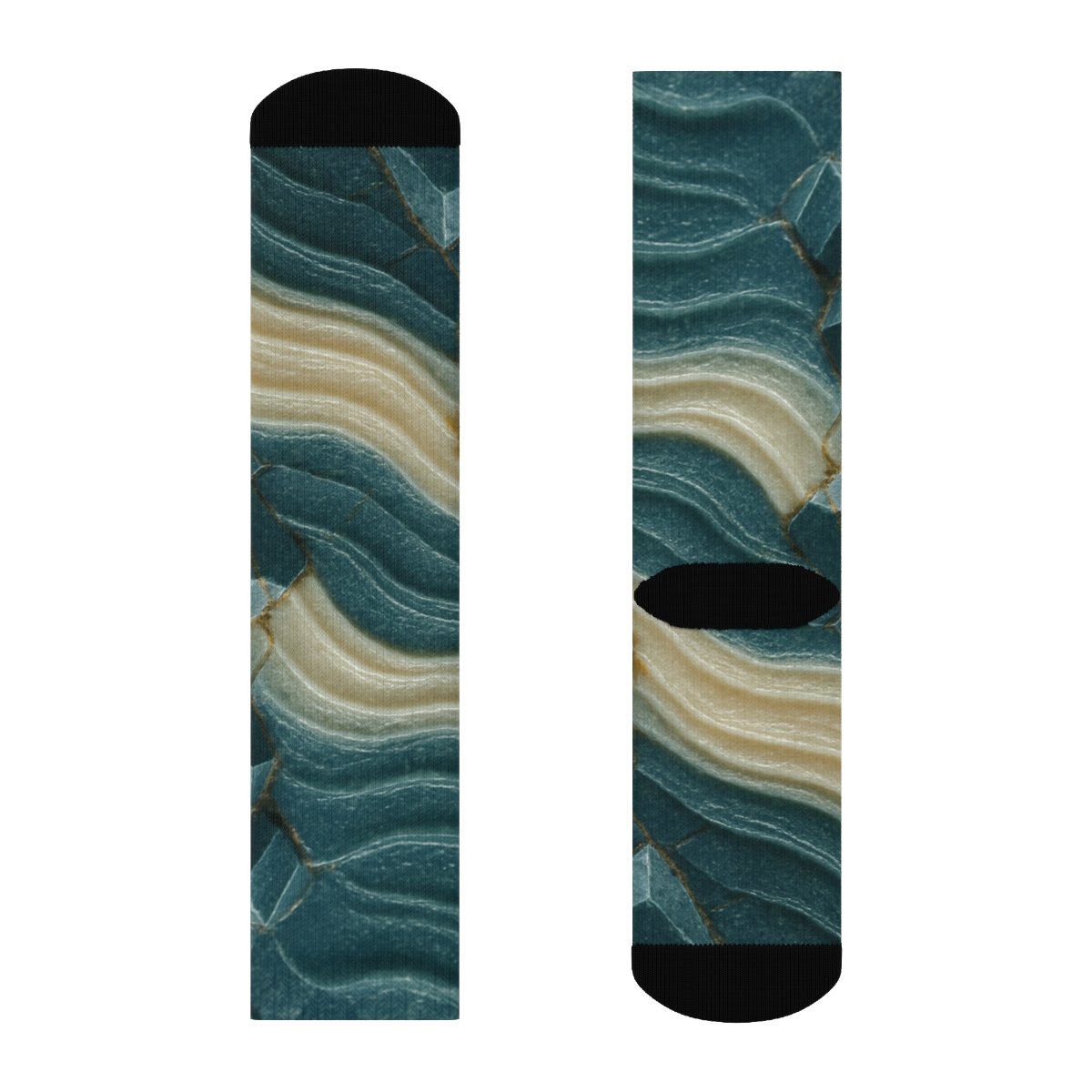 Mineral Facet Tide Weave designer logo socks